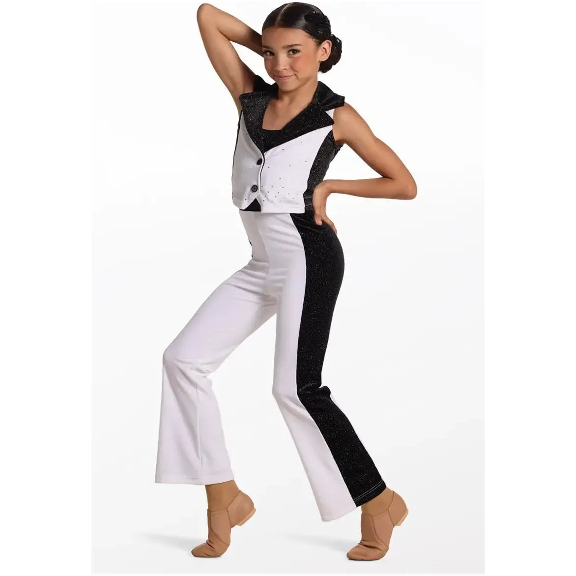 Weissman 'Die With A Smile' Velvet Crystal Two-Piece Vest and