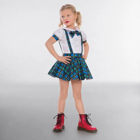 Tartan Schoolgirl Outfit with Bow