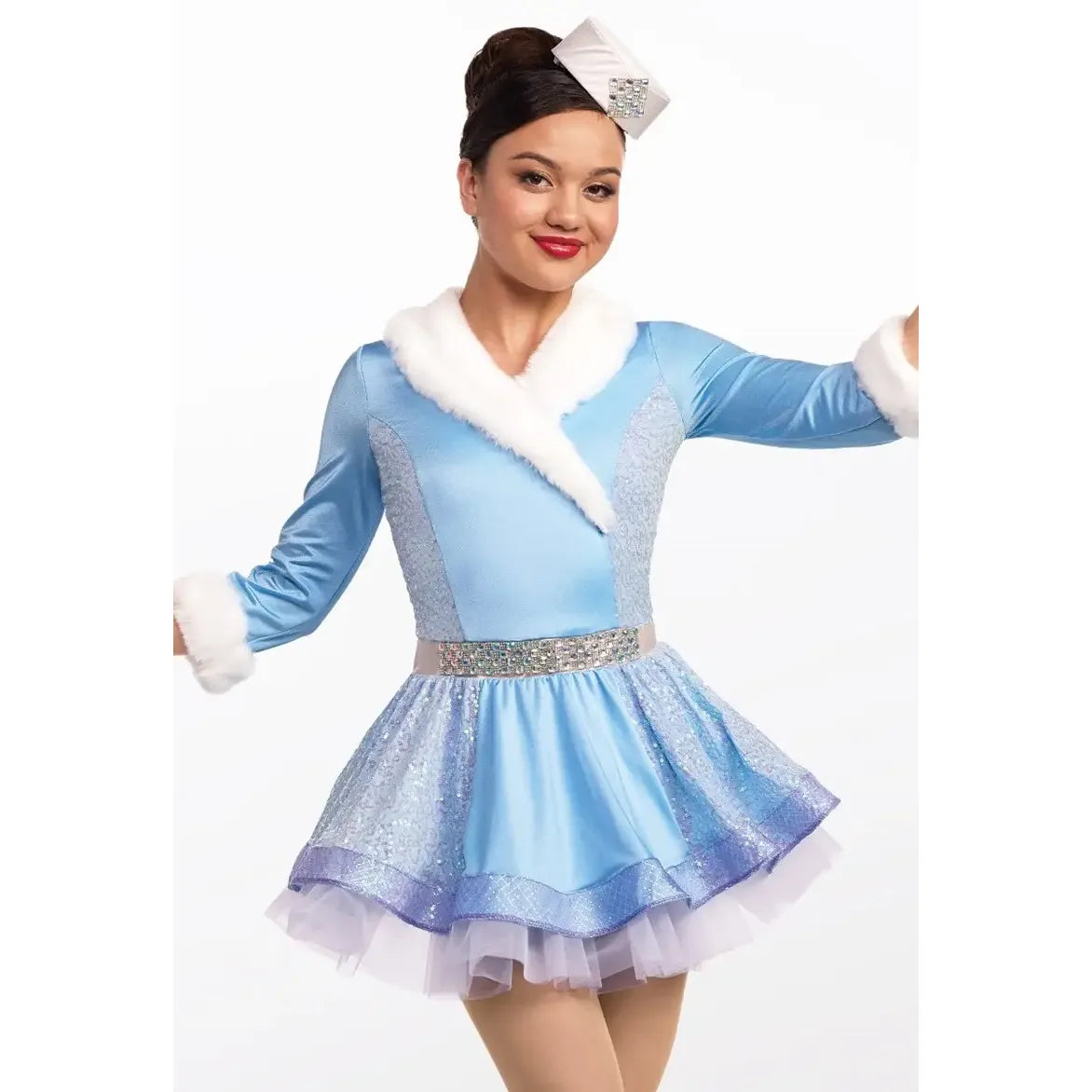 Weissman ‘Winter Wonderland’ Ice Blue Faux Fur Christmas Dance Costume