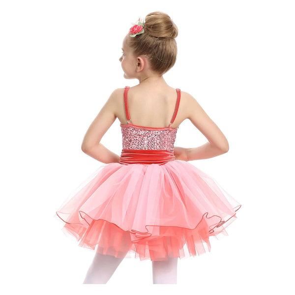 De La Diva ‘For my Mum’ Soft Pink and Peach Tutu Jazz & Tap Dance Costume