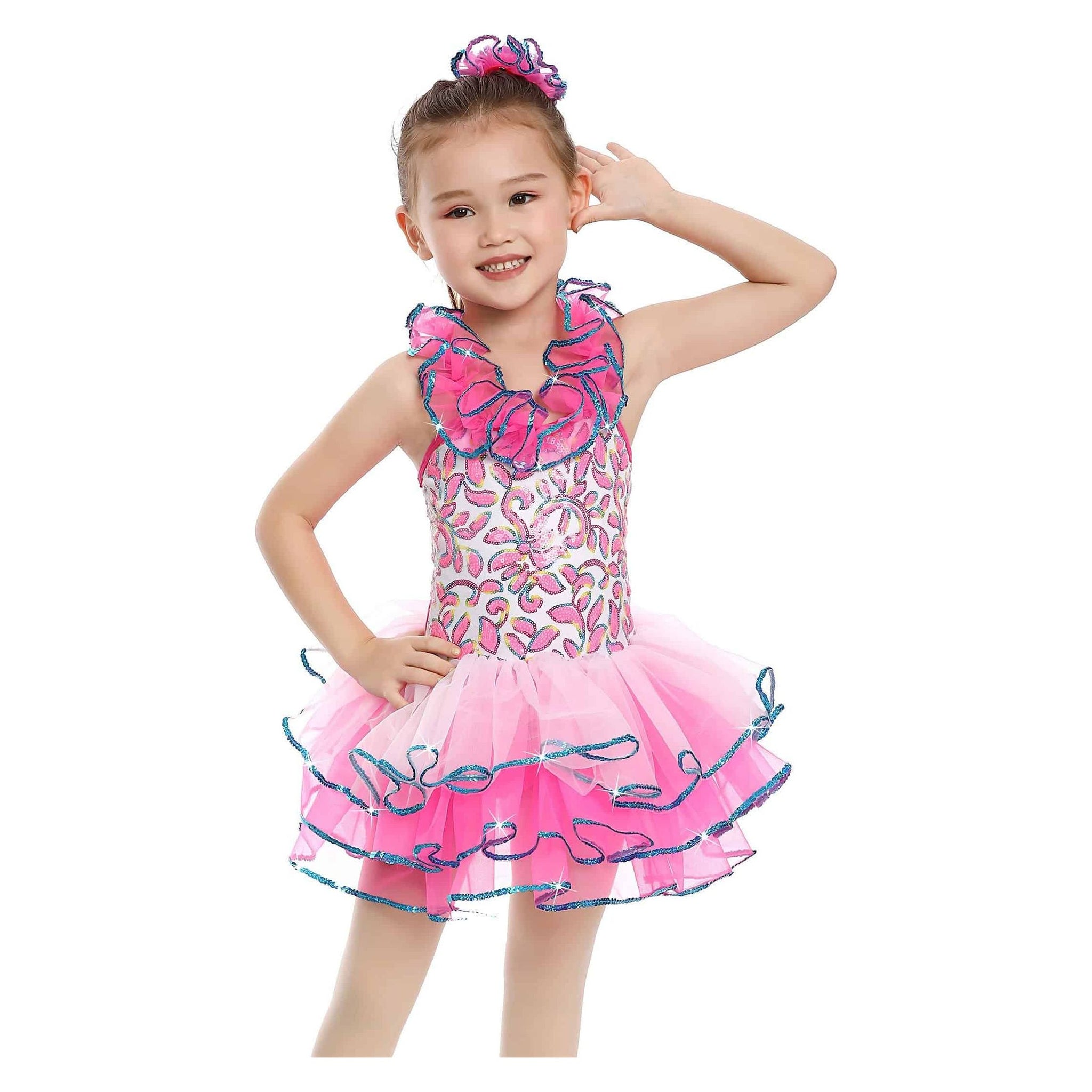 ‘Ra Ra Ra’ Hot Pink Sequin Jazz & Tap Dance Costume