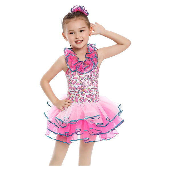 ‘Ra Ra Ra’ Hot Pink Sequin Jazz & Tap Dance Costume