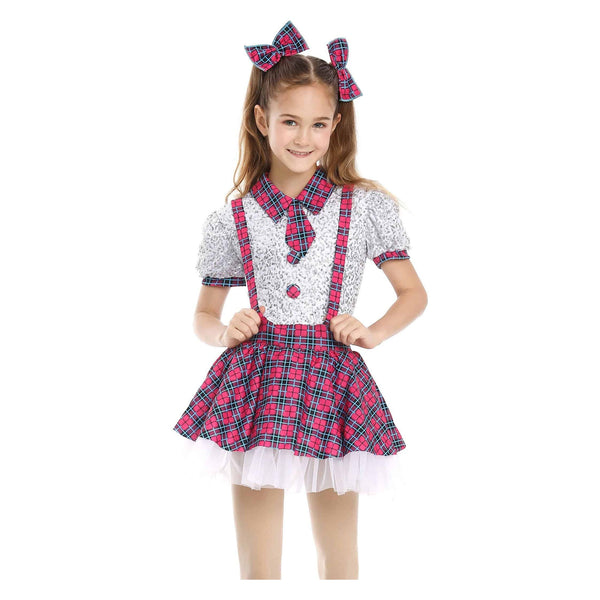 De La Diva ‘Cute as a Button’ Multicolour Plaid Tutu Character Dance Costume