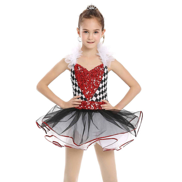 De La Diva 'Heart Breaker’ Red Sequin Tutu Character Dance Costume