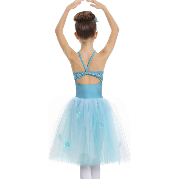 ‘Blue Rhapsody’ Floral Lace Ballet Tutu Dance Costume