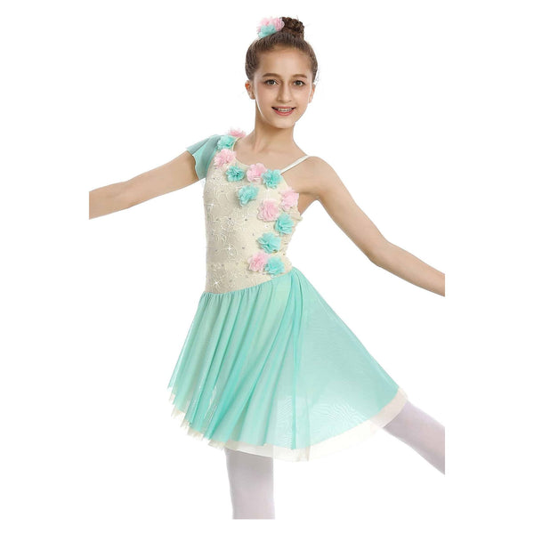 ‘Whisper’ Mint & Ivory Floral Lace Lyrical Dance Costume