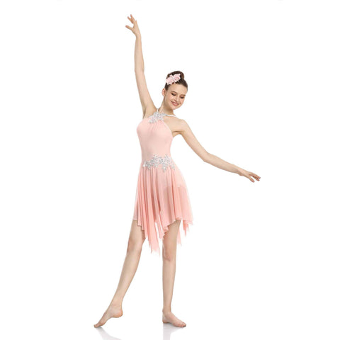 ‘Peach Blossom’ Peach-Pink Lyrical Dance Costume