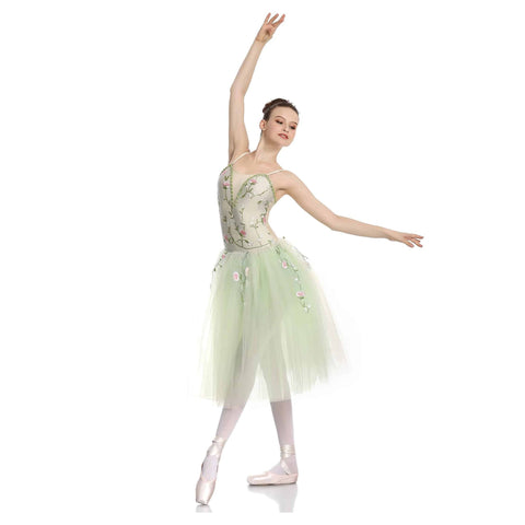 ‘Crowd Pleaser’ Light Green Embroidered Ballet Tutu Dance Costume