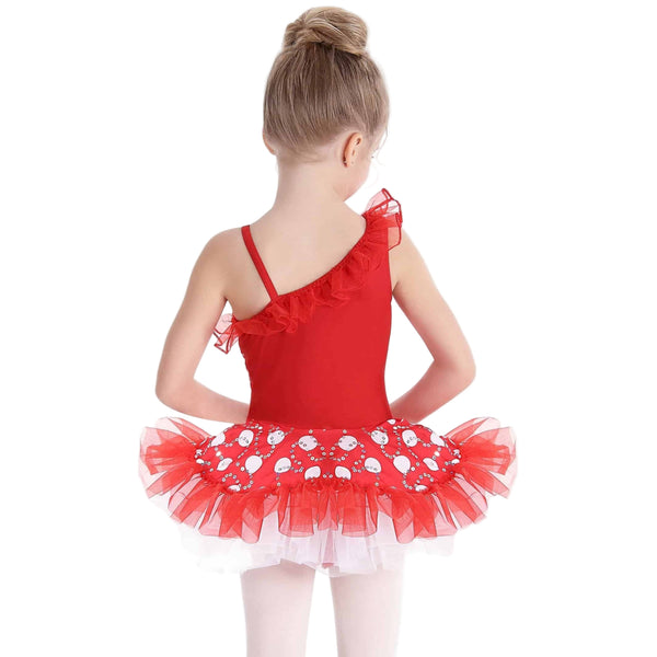 De La Diva ‘Polka Dot Hot’ Red Sequin Tutu Tap and Ballet Dance Costume