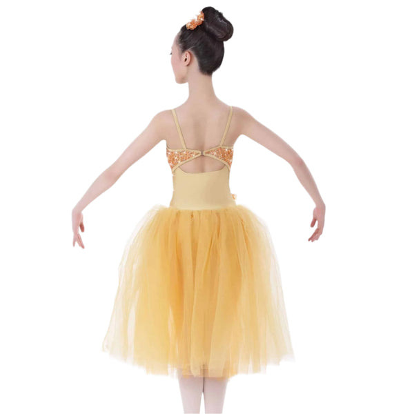 ‘Morning Sunshine’ Soft Yellow Sequin Romantic Ballet Tutu Dance Costume