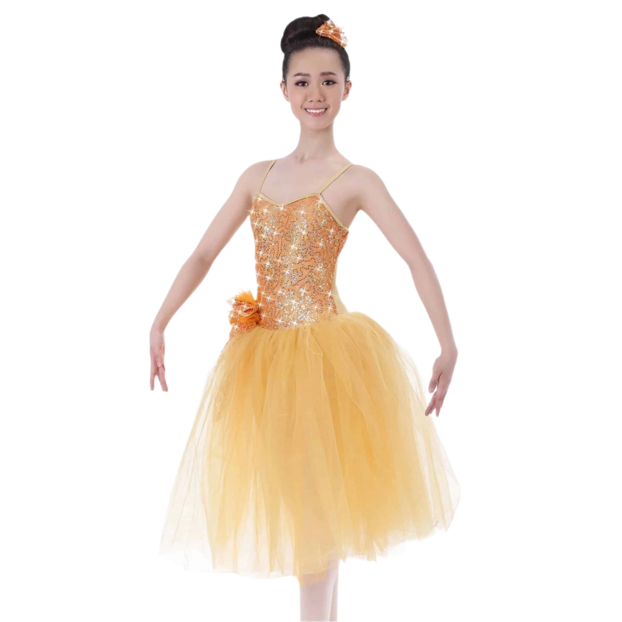 ‘Morning Sunshine’ Soft Yellow Sequin Romantic Ballet Tutu Dance Costume