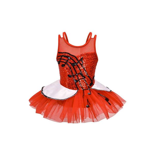 ‘Cherry Melody’ Red Sequin Tutu Jazz Dance Costume