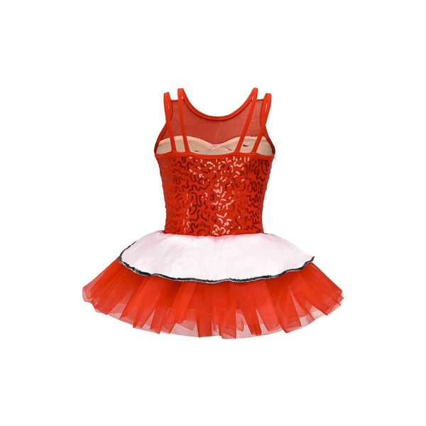 ‘Cherry Melody’ Red Sequin Tutu Jazz Dance Costume