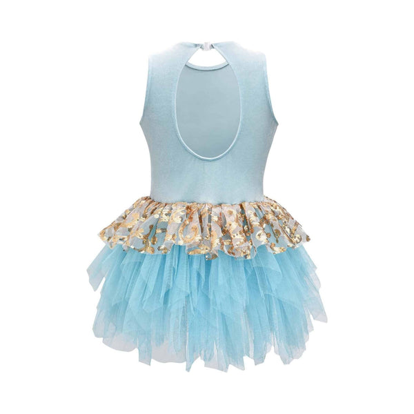 De La Diva ‘Regal in Teal’ Blue & Gold Dance Costume