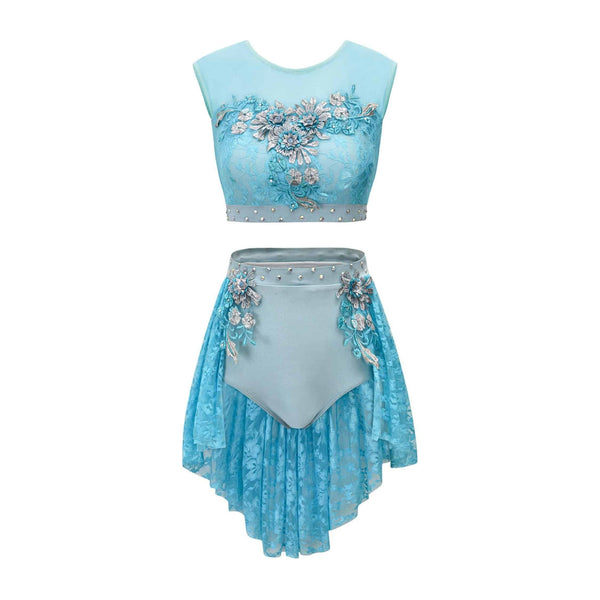 ‘Unto the Sea’ Blue Two Piece Lyrical Dance Costume