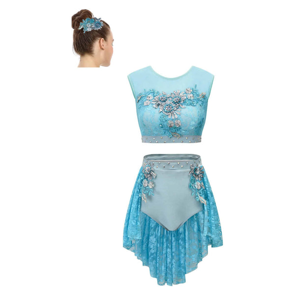 ‘Unto the Sea’ Blue Two Piece Lyrical Dance Costume