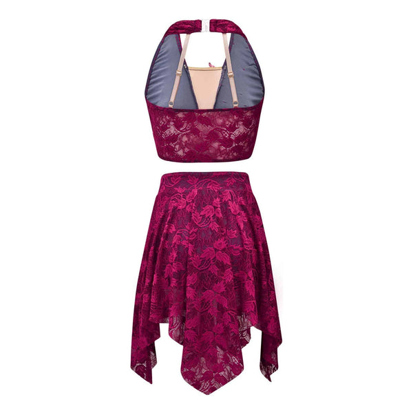 ‘A Dream to Remember’ Burgundy Lace Two-Piece Lyrical Costume