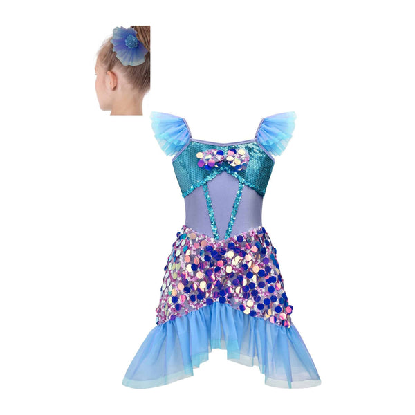 ‘Miss Mermaid’ Aquamarine Sequin Character Dance Costume