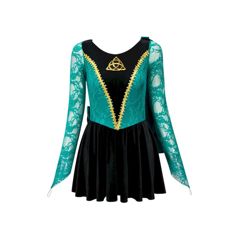 De La Diva ‘Elemental’ Black and Green Lace Irish Dance Character Costume