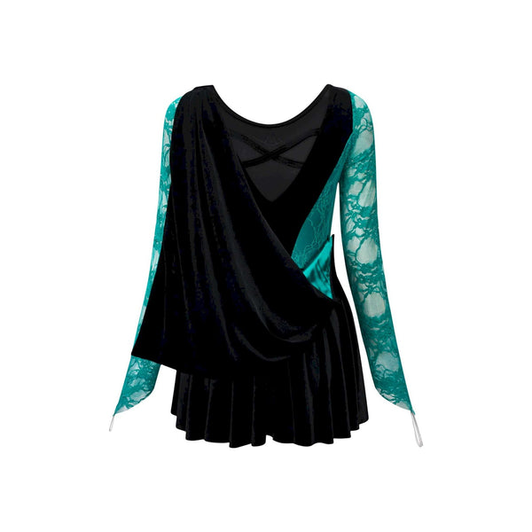 De La Diva ‘Elemental’ Black and Green Lace Irish Dance Character Costume