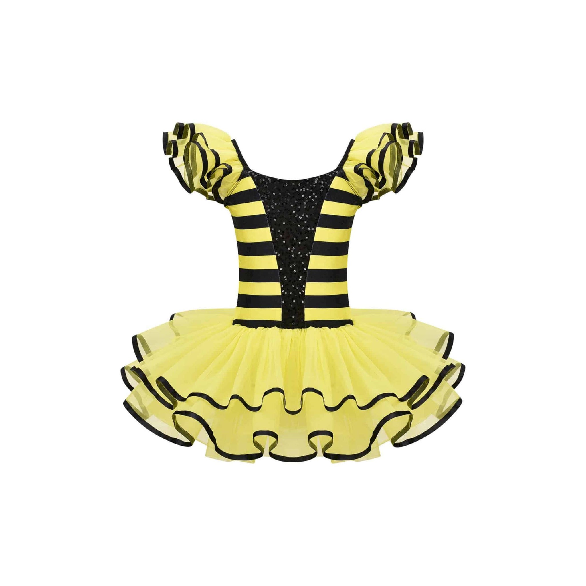 De La Diva ‘Queen Bee’ Yellow & Black Sequin Tutu Dance Costume