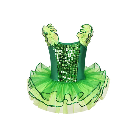 ‘Leap’ Green Sequin Tutu Frog Character Dance Costume