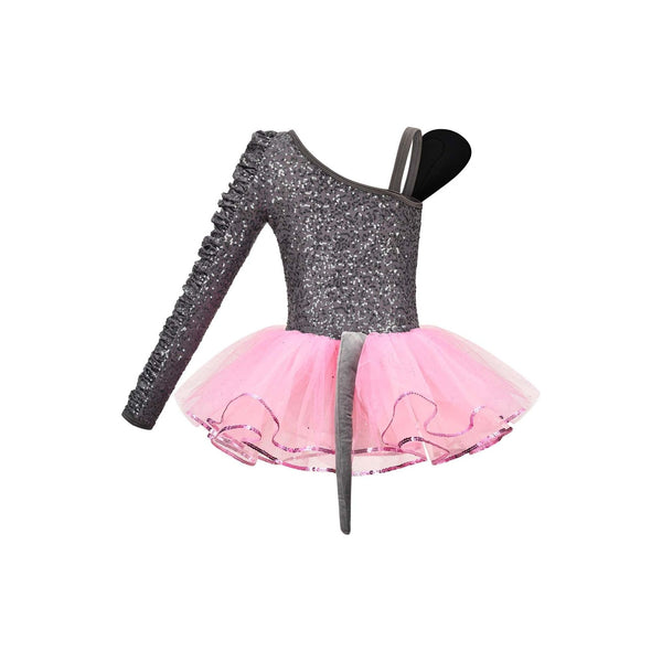 ‘Ellie-Tastic’ Grey Sequin Elephant Tutu Dress