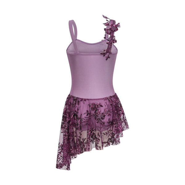 De La Diva ‘Majestic Mulberry’ Purple Mesh Overlay Lyrical Dance Costume