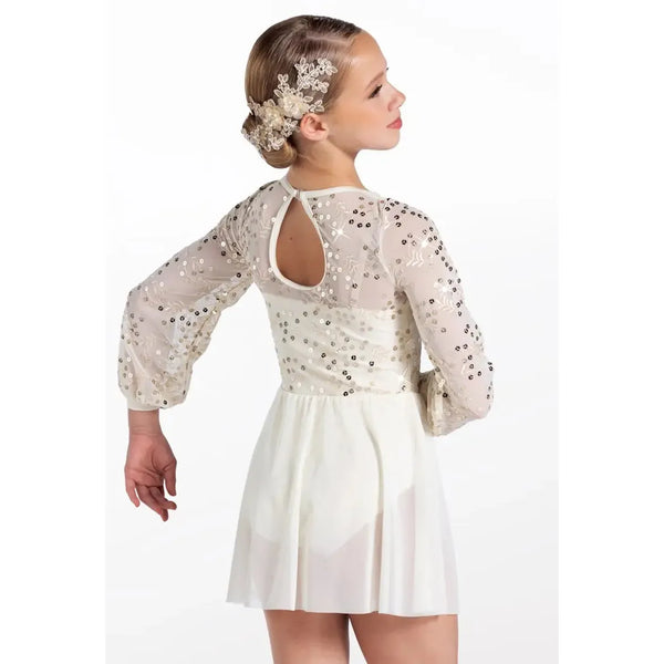 Weissman 'Saint Honesty' Poet Sleeve Embroidered Lyrical Dance Dress