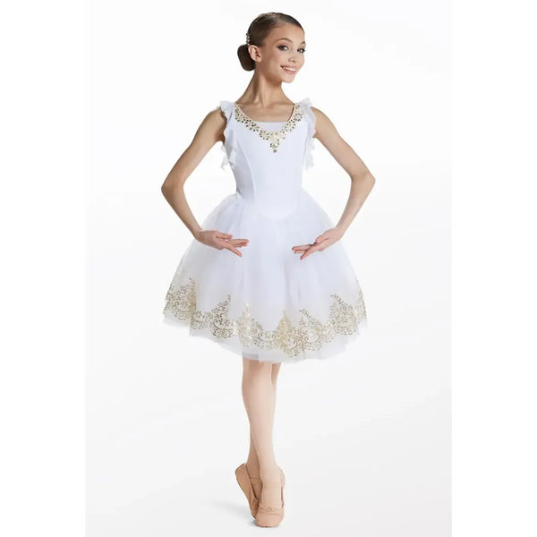 Weissman 'The Last Waltz' Gold Accent Bordered Tutu Dance Costume
