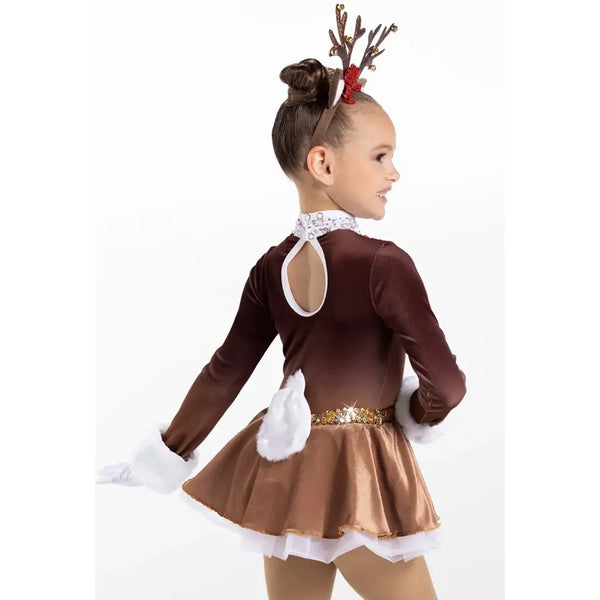 Weissman ‘Run Rudolph Run’ Long Sleeve Christmas Reindeer Dance Costume