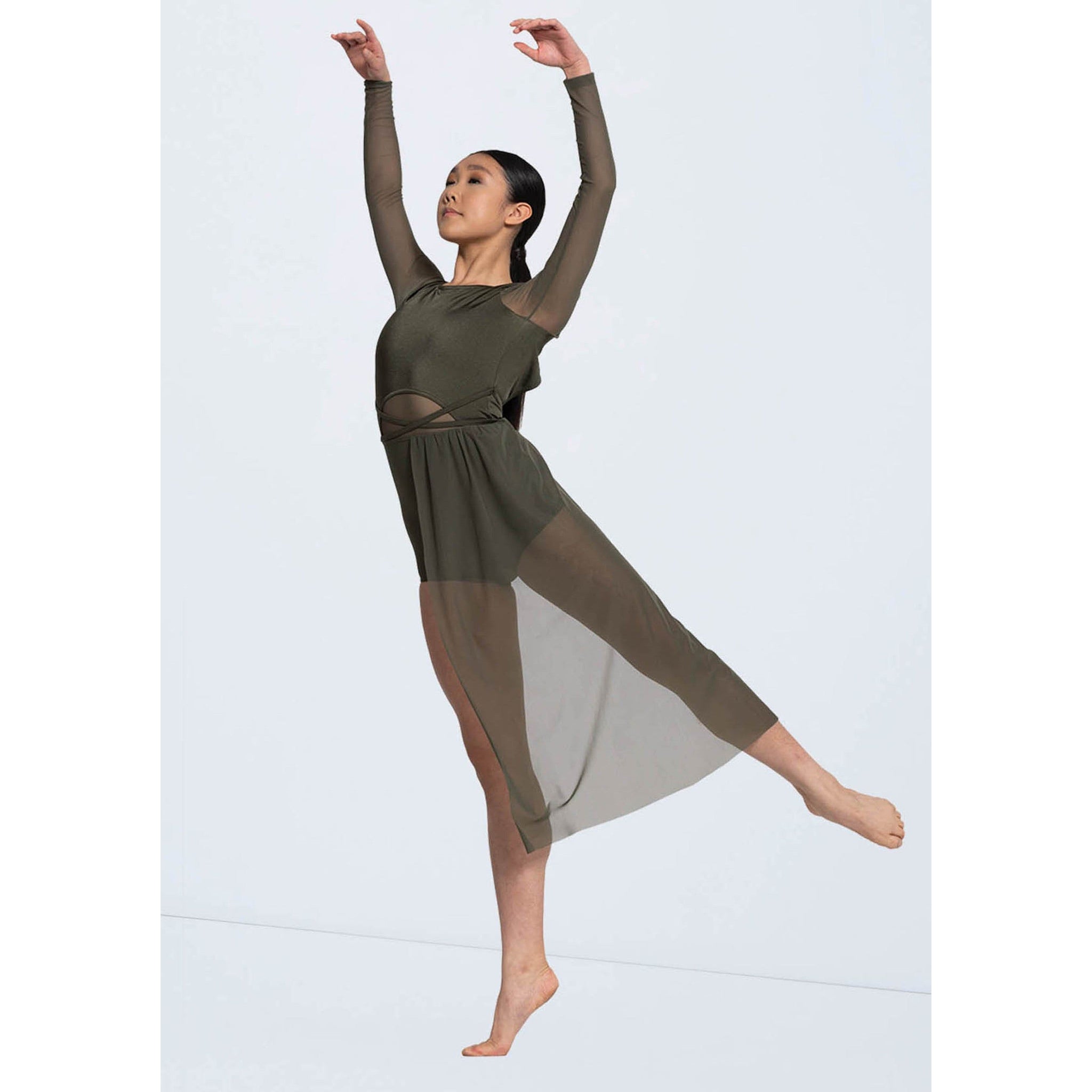 Weissman 'All Through the Night' – Olive Lyrical Dress – Extra Small Adult