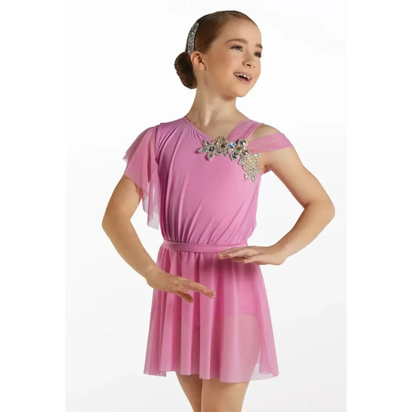 Weissman 'Fathers and Daughters' Wrap Shoulder Dress Lyrical Dance Costume