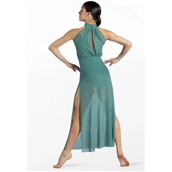 Balera Crisscross Mesh Maxi Lyrical Dance Dress