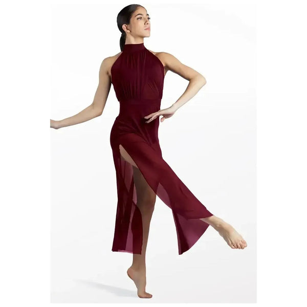 Balera Crisscross Mesh Maxi Lyrical Dance Dress