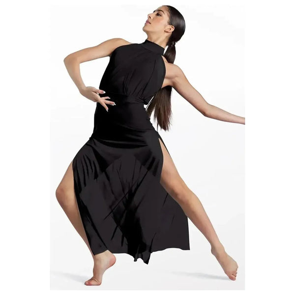 Balera Crisscross Mesh Maxi Lyrical Dance Dress