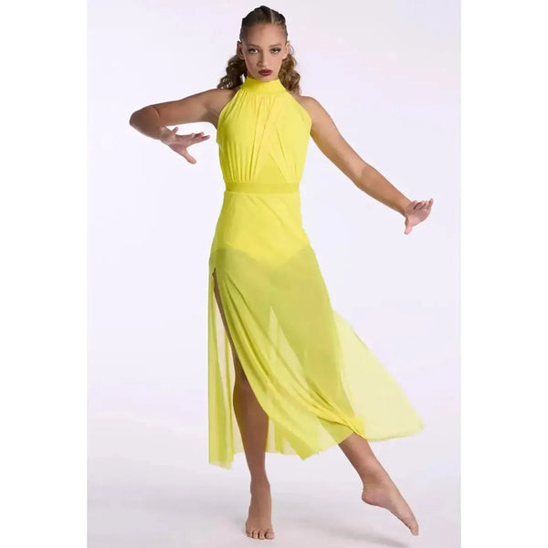 Balera Crisscross Mesh Maxi Lyrical Dance Dress