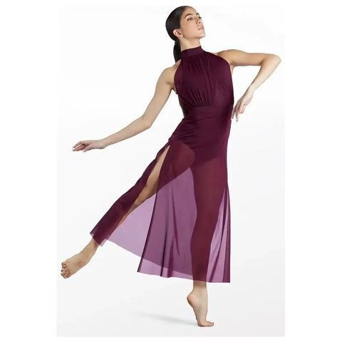 Balera Crisscross Mesh Maxi Lyrical Dance Dress