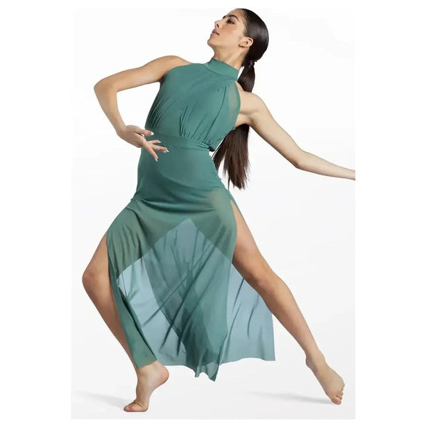 Balera Crisscross Mesh Maxi Lyrical Dance Dress