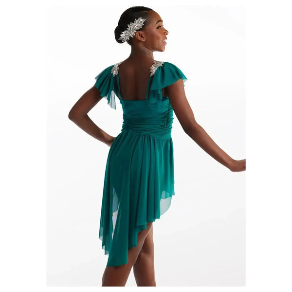 Weissman 'Cold' High Low Ruched Lyrical Dress Dance Costume