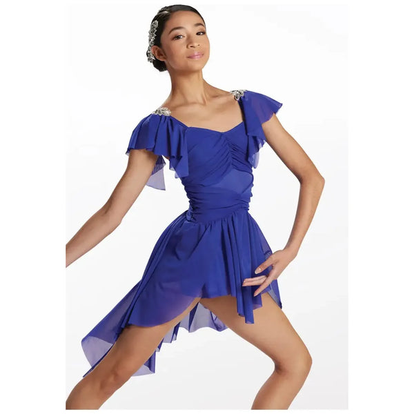 Weissman 'Cold' High Low Ruched Lyrical Dress Dance Costume