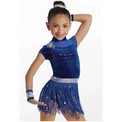 'Super Fabulous' Crystal Fringe Dress Jazz Dance Costume