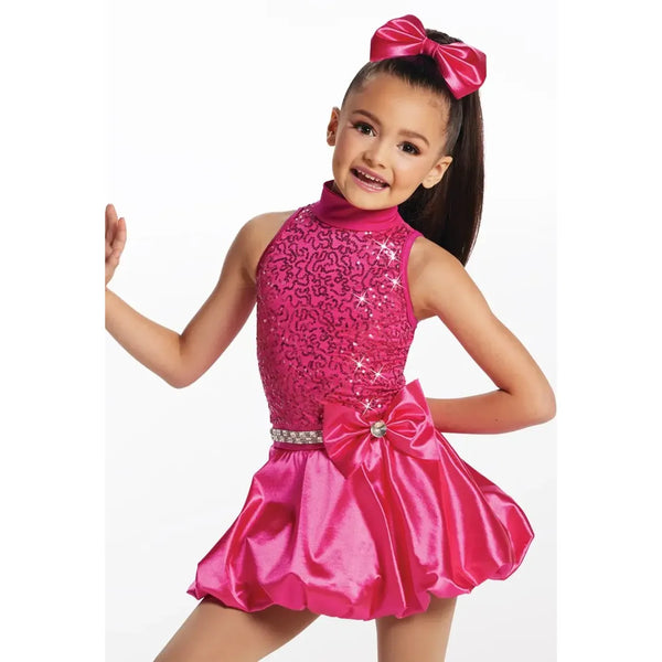 Weissman 'Only Getting Better' Satin Bubble Dress Dance Costume
