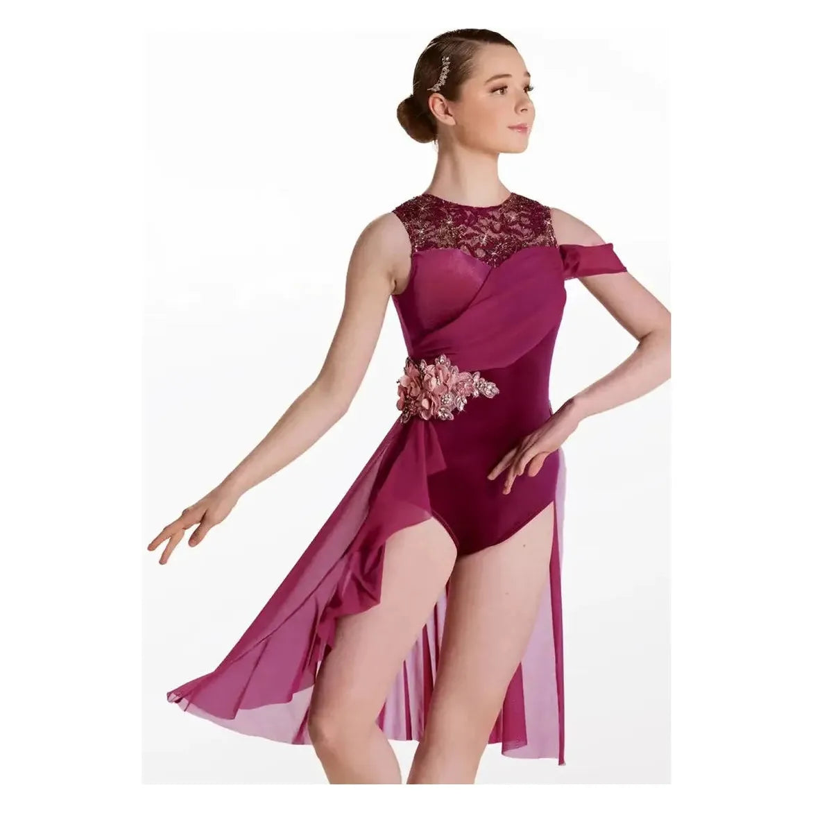 'Tennessee' Cascade Draped Leotard Dance Costume – Blackfeather Dancewear
