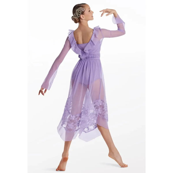 Weissman 'Lilac Wine' Lyrical Dance Peasant Maxi Dress