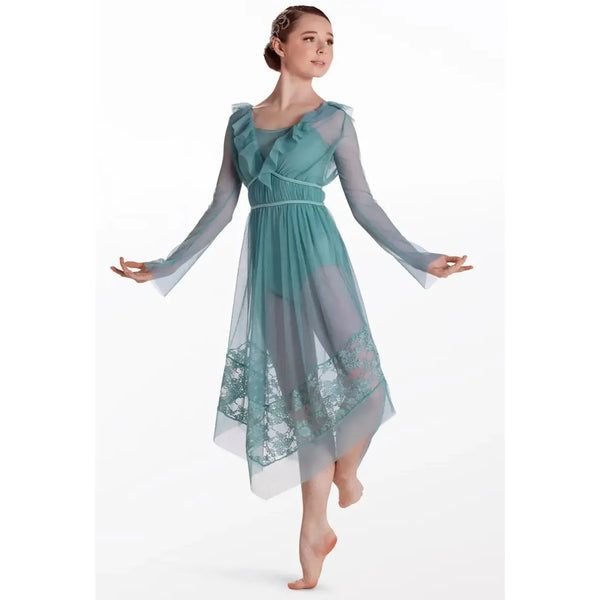 Weissman 'Lilac Wine' Lyrical Dance Peasant Maxi Dress