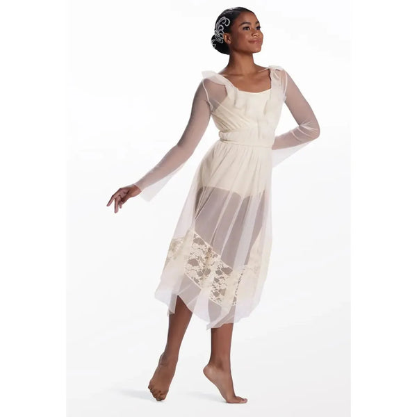 Weissman 'Lilac Wine' Lyrical Dance Peasant Maxi Dress