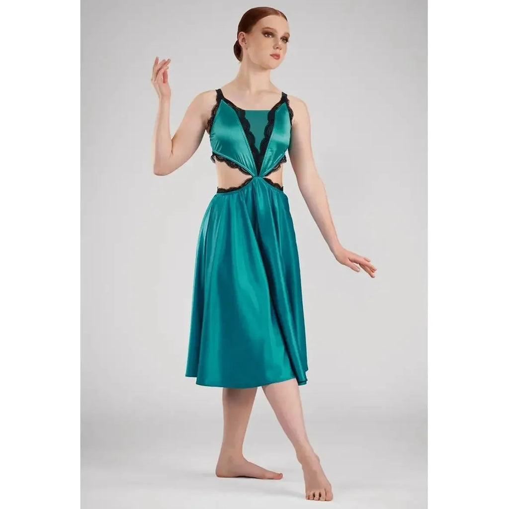 Decode' Contemporary Lyrical Satin Lace Slip Dress Dance Costume – Blackfeather Dancewear Decode' Contemporary Lyrical Satin Lace Slip Dress Dance Costume – Blackfeather Dancewear