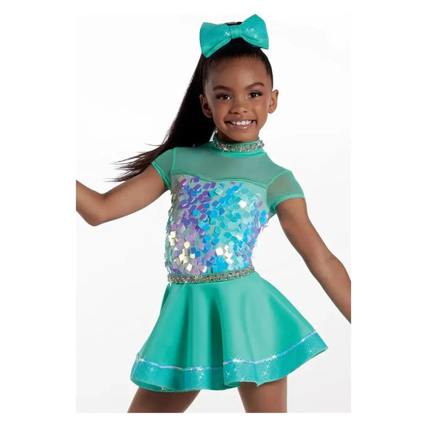 Weissman 'Crew Remix' Iridescent Sequin Skater Dress Costume