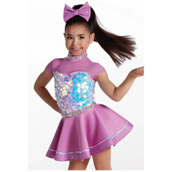 Weissman 'Crew Remix' Iridescent Sequin Skater Dress Costume